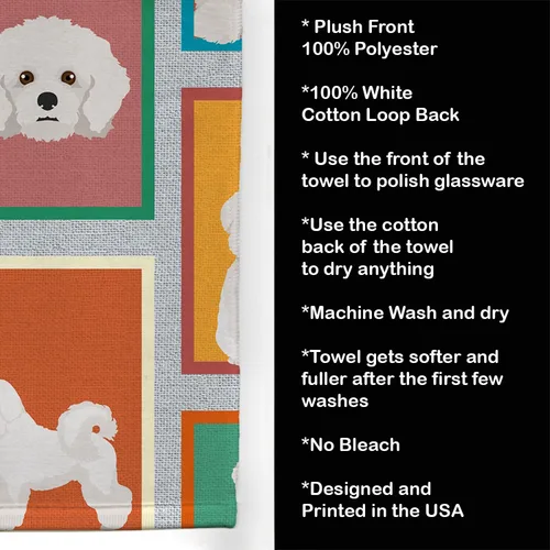 Miniatura 7 de Caroline's Treasures MLM1106KTWL Lots of Bichon Frise - Toalla de cocina para invitados, toalla de baño decorativa para cara, té, paño de cocina