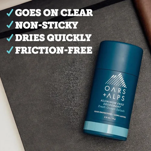 Miniatura 8 de Oars + Alps Desodorante para hombres y mujeres, desodorante sin aluminio para hombres, dermatológicamente probado, ingredientes limpios, no tóxico