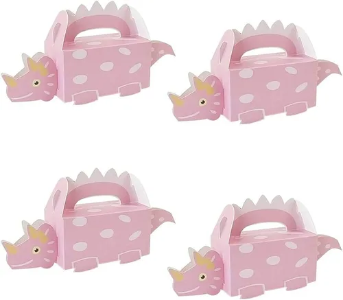 Miniatura 10 de 50 cajas de regalo de dinosaurio verde para niños, decoración de baby shower, bolsa de golosinas de papel, caja de dulces para primer cumpleaños