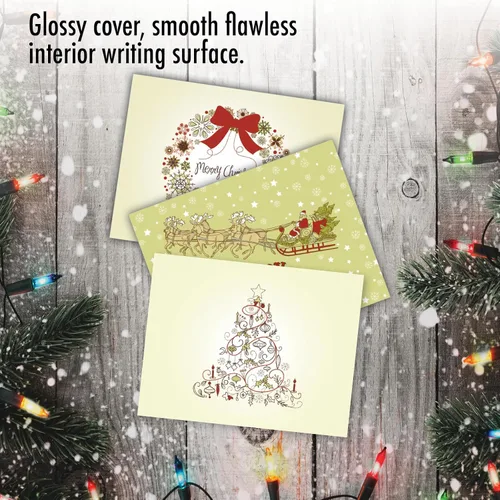 Miniatura 5 de The Best Card Company - 10 tarjetas navideñas de felicitación con sobres - Tarjetas festivas y divertidas surtidas para las vacaciones