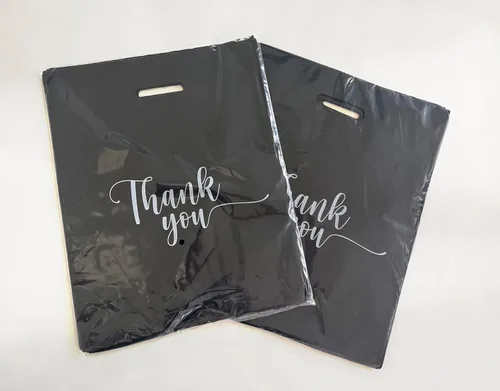 Miniatura 6 de BOLSAS DE ALMACENAMIENTO PARA TIENDA DE MERCANCÍAS "GRACIAS", diferentes tamaños 12 x 15 cm, 15 x 20 cm, 20 x 30 cm de 1,25 mm. Paquetes de Negro
