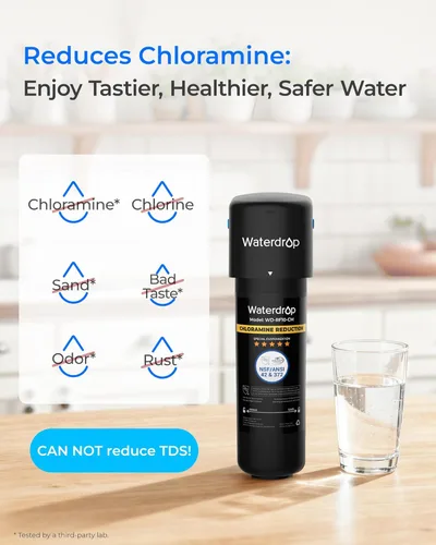 Miniatura 2 de Waterdrop 10UB-CM Filtro de Agua Bajo Fregadero de 6 Meses (Incluye: Sistema + Grifo) para 99% Reducción de Cloramina - Ideal para California