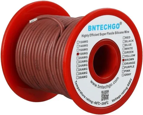 Miniatura 8 de BNTECHGO Carrete de alambre de silicona de calibre 16, rojo de 25 pies y negro, 25 pies, 2 cables separados, alambre de cobre estañado flexible