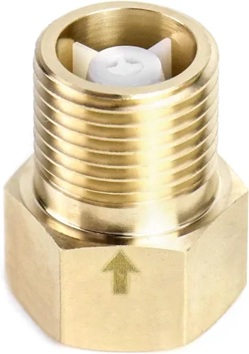 Miniatura 3 de QWORK Válvula de retención unidireccional de latón, hembra de 1/2" a rosca macho de 1/2" de prevención de reflujo