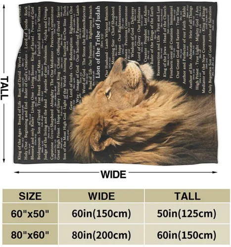 Miniatura 3 de Manta de regalo religioso con nombres de Cristo, manta cristiana, suave, ligera, acogedora y cálida para mujeres y hombres, regalo - 60 x 50 pulgadas