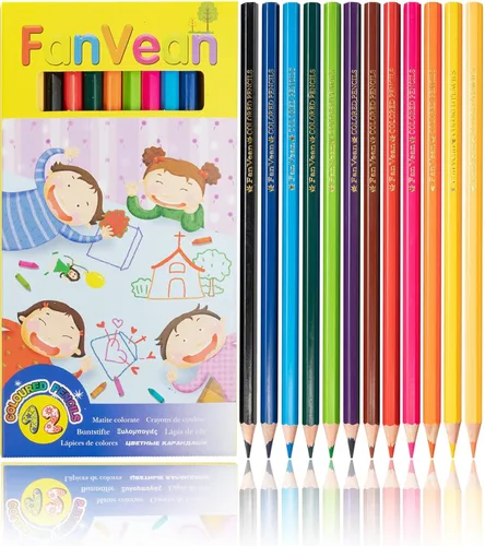 Lápices de colores para niños, juego de 12 lápices de colores preafilados, regalo a granel