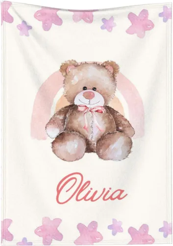 Miniatura 22 de Manta de bebé personalizada con nombre, manta de envolver personalizada con nombre para niñas y niños, recién nacidos, regalos para niños pequeños