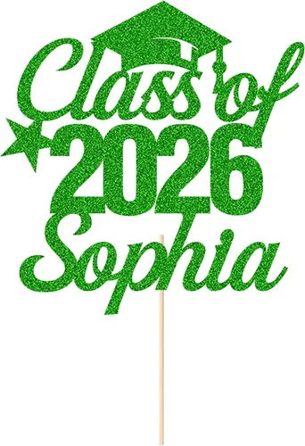 Miniatura 14 de Decoración personalizada para tartas de graduación de clase de 2026, regalos de graduación, felicitaciones, decoración para tartas, decoración