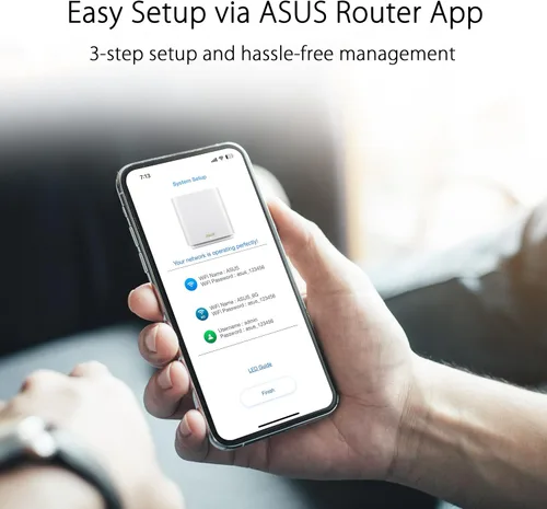 Miniatura 8 de ASUS ZenWiFi Sistema WiFi 6E de malla de triple banda para todo el hogar (ET9 2PK), cobertura de hasta 5,500 pies cuadrados, 7800 Mbps, nueva banda