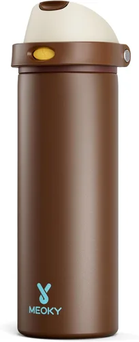 Miniatura 13 de Botella de agua aislada de 40 onzas con popote, botella de agua de metal de acero inoxidable con tapa 2 en 1, a prueba de fugas, fría durante 24