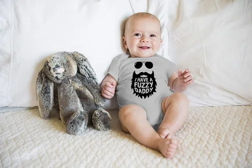 Miniatura 3 de I Have a Fuzzy Daddy - Divertido body esencial para bebé, ropa para niña recién nacida, trajes de bebé niño