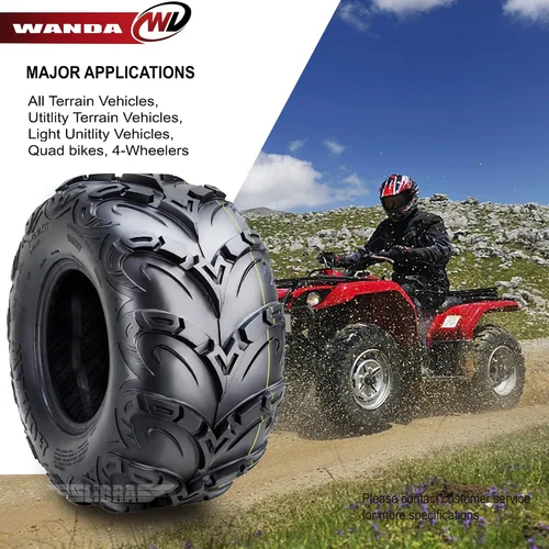 Miniatura 6 de WANDA Neumáticos ATV Premium de 8 capas 22x7-11 22x10-9 para lodo compatibles con Honda Recon 250 Suzuki Ozark 250