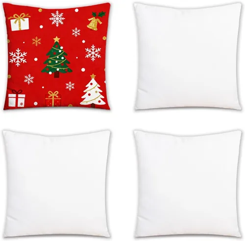 Miniatura 9 de OKBA 10 fundas de almohada de sublimación en blanco de 16 x 16 pulgadas, fundas de cojín blancas de satén brillante, fundas de almohada