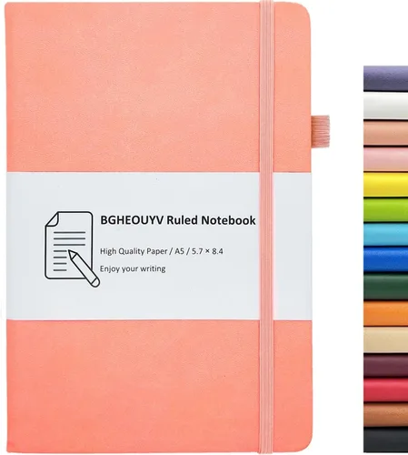 Miniatura 17 de Cuaderno Diario, Cuaderno Universitario Rayado A5 160 Páginas, Diarios de Tapa Dura para Escribir, Cuadernos para Trabajo Oficina Escuela Mujeres