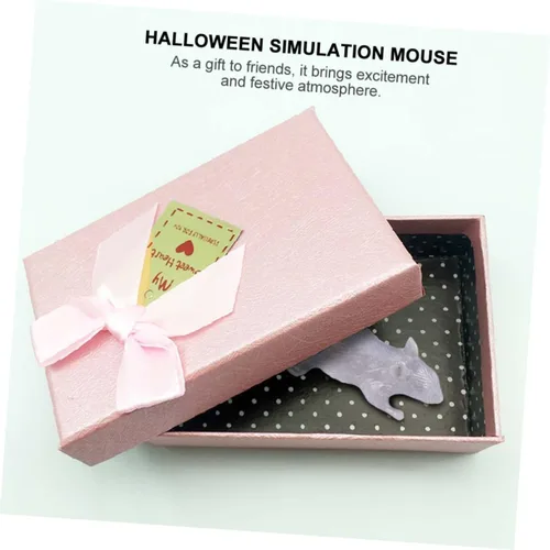 Miniatura 3 de 10pcs Halloween Plastic Fake Mouse Prank Realistic Tricky Decorations for Indoor Outdoor Party Props Gray