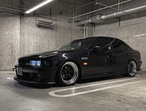 Miniatura 4 de iJDMTOY Lentes semisclaras ámbar Full LED Fender Blink Side Marker Luces indicadoras de señal de giro compatibles con BMW 1996-2003 E39 525i 528i