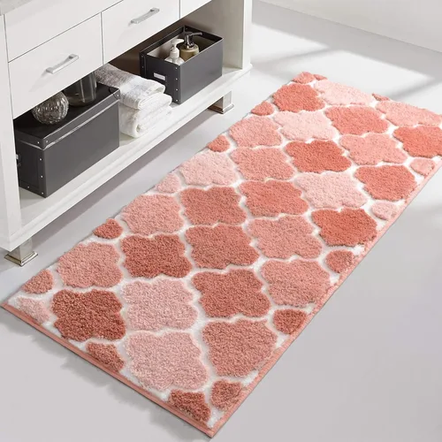 Miniatura 29 de DEXDE Alfombras de Baño Corredor 24x47 pulgadas Alfombra de Baño Larga Antideslizante Suave Lavable Alfombras de Baño Grandes para Baño Dormitorio