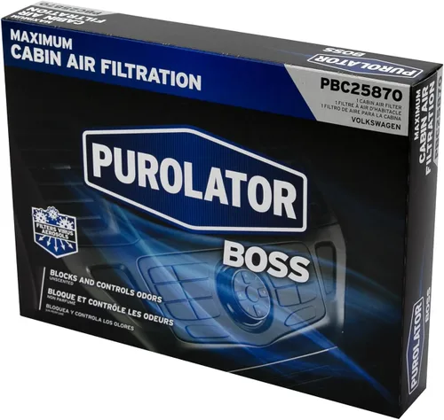 Miniatura 7 de Purolator PBC25870 PurolatorBOSS Filtro de aire de cabina automotriz con carbón activado, Filtro de repuesto OEM para compartimento de pasajeros