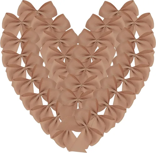 Miniatura 67 de Micomon 50 piezas mini lazos de cinta de satén de 1.6 pulgadas para manualidades, pequeños lazos verdes para decoración navideña embellecimiento