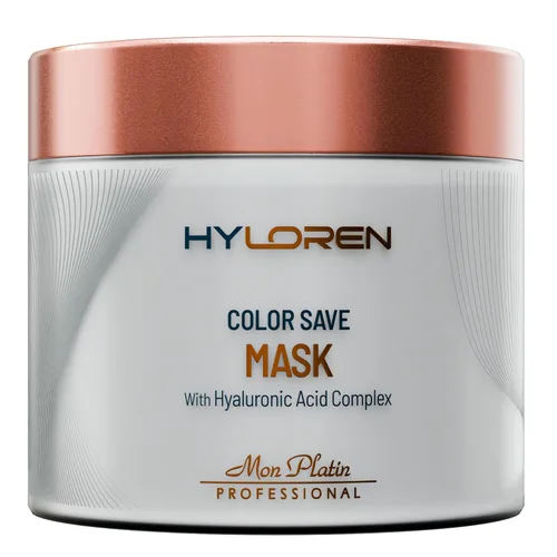 Mon Platin Professional HYLOREN - Mascarilla capilar para cabello teñido, mascarilla profesional para el cuidado del cabello, 16.9 fl oz, sin