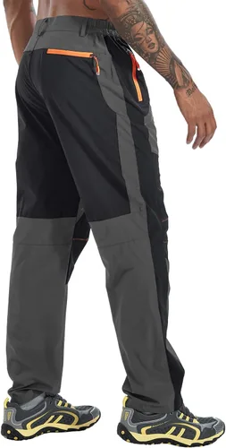 Miniatura 35 de TBMPOY Pantalones cargo de senderismo para hombre, ligeros, impermeables, de secado rápido, pantalones de montaña, pesca, camping