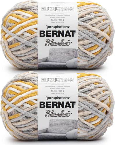 Miniatura 72 de Bernat - Estambre para mantas súper esponjoso acrílico, 2 paquetes de 300g/10.5 onzas, #6, chenilla gruesa de peso pesado para tejer y crochet