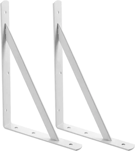 Miniatura 9 de STARVAST Paquete de 4 soportes de estante resistentes de 11.8 x 7.5 pulgadas, estantes flotantes negros triangulares, ángulo de 90 grados, soporte