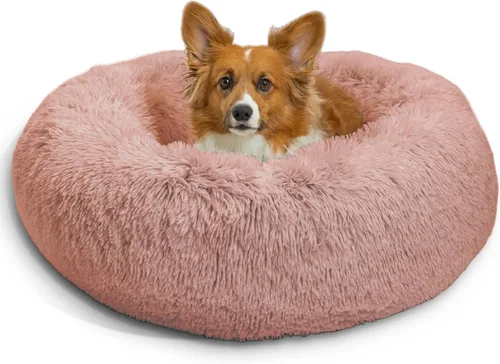 Miniatura 50 de Best Friends by Sheri - The Original Calming Donut - Cama calmante en forma de dona para perros y gatos - Pelo corto, gris, S, 23 x 23 pulgadas Gris