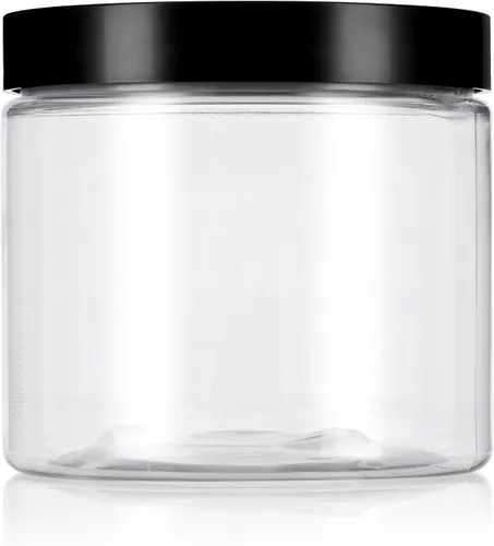 Miniatura 7 de Frascos x 6 unidades recargables, de plástico transparente, libre de BPA, de 16 oz, con etiquetas.
