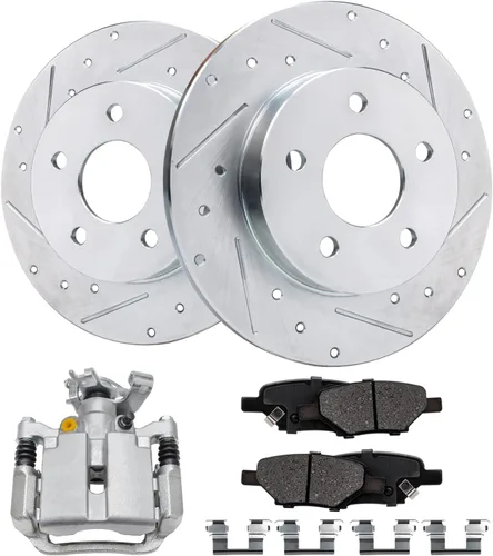 Miniatura 22 de Detroit Axle - Rotores de freno para Ford Mustang 2015, 2016, 2017, 2018, 2019, 2020, 2021, 2022, 2023, repuesto de rotores de freno de disco