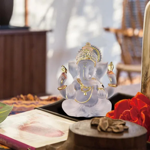 Miniatura 5 de Estatua de Ganesha, estatua de Ganesha, estatua de Buda hindú (blanco)