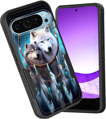 Miniatura 37 de Funda para Pixel 6A, funda híbrida de doble capa resistente a prueba de golpes de policarbonato duro de silicona suave TPU para Google Pixel 6A