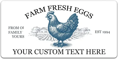Etiquetas adhesivas personalizables para cajas de huevos de pollo | Tamaños de 2" | Etiquetas de embalaje personalizadas para huevos frescos de