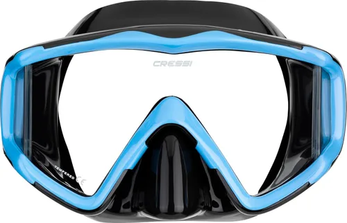 Cressi Máscara grande de visión amplia para buceo y esnórquel, falda de silicona suave para un excelente sellado - Pano 3: diseñado en Italia