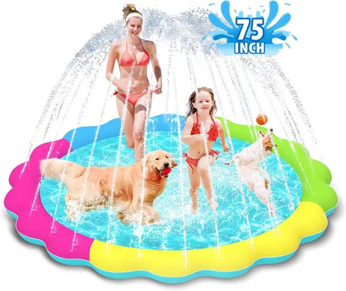Miniatura 13 de Raxurt Alfombrilla antideslizante de 75 pulgadas para niños y perros, gruesa y duradera, para el baño, la piscina, el verano, al aire libre, Azul