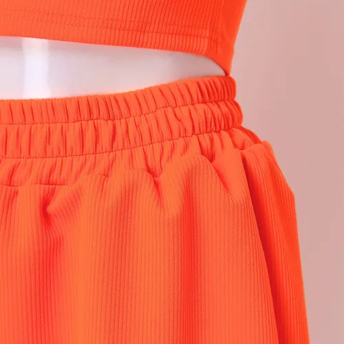 Miniatura 4 de Conjunto de dos piezas para mujer, pantalones cortos de verano de 2 piezas, top corto y pantalones cortos