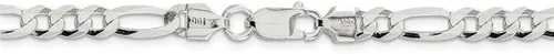Miniatura 4 de Collar de cadena de plata de ley de 0.217in con lazo negro