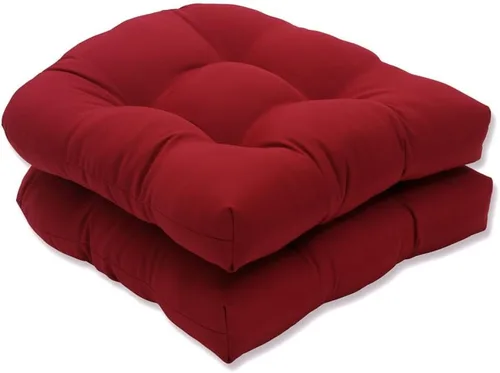 Miniatura 22 de Pillow Perfect 550435 - Cojines de asiento acolchados para exteriores/interiores Fresco (respaldo redondo), 19 x 19 pulgadas, amarillo, 2