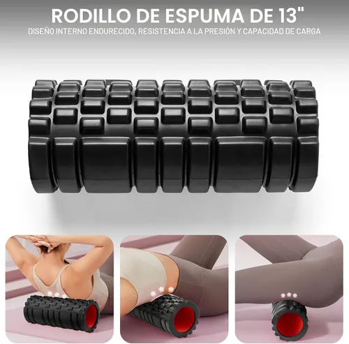 Miniatura 2 de Krightlink Juego de rodillos de espuma 5 en 1, kit de recuperación muscular de tejido profundo con rodillo de ejercicio de alta densidad, bola