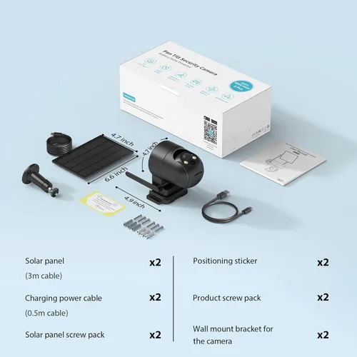 Miniatura 7 de ELYSOO Cámaras de seguridad inalámbricas para exteriores, visión nocturna a color 2K, cámara solar inalámbrica para exteriores para seguridad