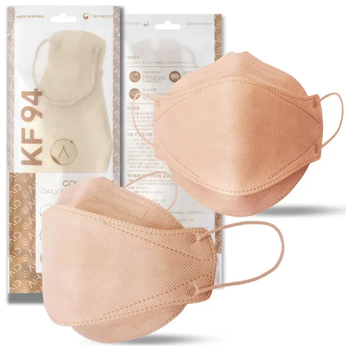AIRAID -KF94 [envuelto individualmente] - Hecho en Corea, paquetes multicolor 3D, máscara protectora facial, adultos y adolescentes mayores Beige-20p
