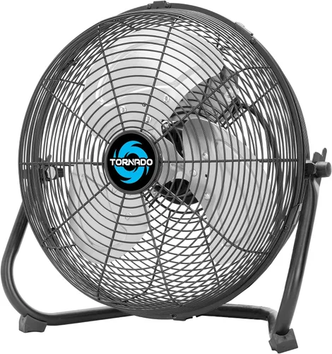 Miniatura 8 de Tornado - Ventilador de tambor metálico de 24" de alta velocidad, 7700 CFM, 3 velocidades, resistente para uso industrial y comercial, motor de 1/3