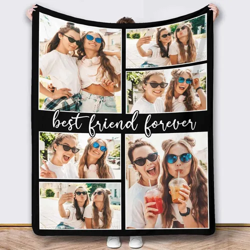 Miniatura 14 de Mantas de fotos, 5 fotos, mantas y mantas personalizadas, manta de fotos personalizada, regalos para familiares, amigos, hombres, mujeres y niños