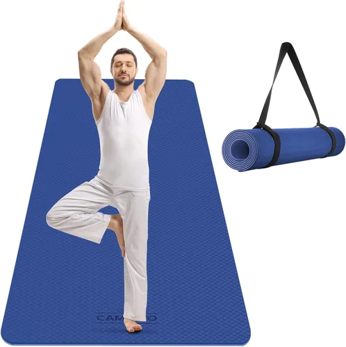 Miniatura 11 de CAMBIVO Tapete de yoga extra ancho para mujeres y hombres (72"/84" x 32" x 1/4") Tapete de entrenamiento TPE antideslizante grande para yoga