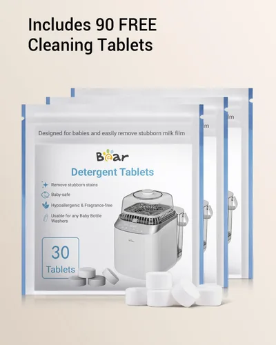 Miniatura 9 de Lavadora de Biberones Bear Pro, Lavadora y Esterilizador y Secador de Biberones - Todo en una Máquina para Biberones, Piezas de Bomba y Artículos