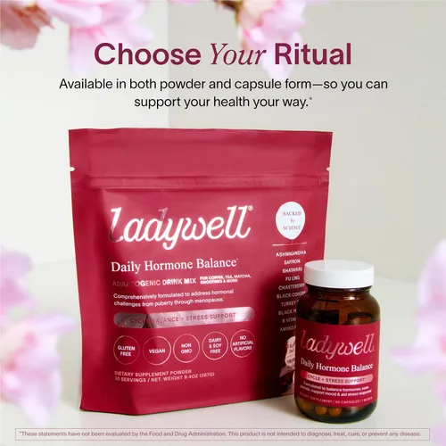 Miniatura 7 de Ladywell Cápsulas diarias de equilibrio hormonal Apoyo natural del ciclo para mujeres Apoya el estado de ánimo, hinchazón, calambres, salud