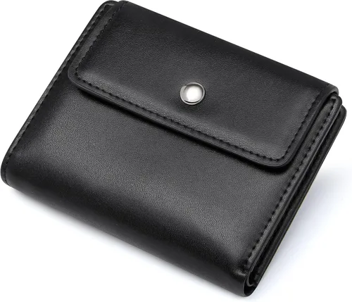 Miniatura 2 de GEEAD Billeteras pequeñas de piel sintética con bloqueo RFID para mujer, cartera delgada para múltiples tarjetas para mujer con bolsillo