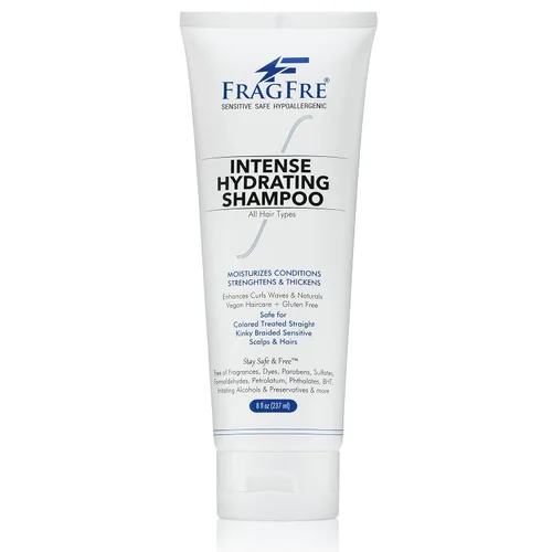 Intense Hydrating Shampoo 8 oz – Champú hidratante hipoalergénico sin sulfato – Seguro en colores y cuero cabelludo sensible – Fortalece el cabello