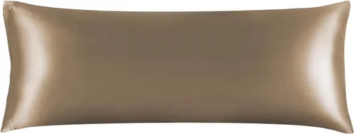 Miniatura 133 de Bedelite Funda de almohada de satén para el cuerpo, súper suave y refrescante, para el cabello y la piel, transpirable, sedosa y larga, 20 x 54 Rosa