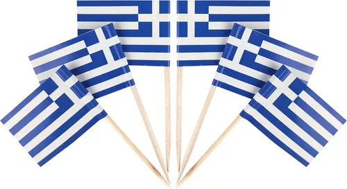 Miniatura 47 de QQSD Bandera de Albania palillo de dientes Albania Pequeña Bandera para cupcakes, 100